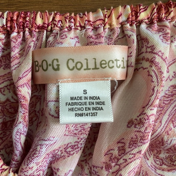 B•O•G Collective Paisley Floral Midi-Maxi Dress with Slit. Size Small Pink Red - Picture 8 of 10